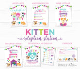 Kitty Cat Adoption Party Games, Kitten Birthday (Instant Download)