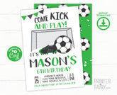 Editable Soccer Birthday Invitation, Sports Party (Instant Download)