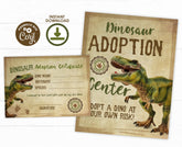 Editable Dinosaur Adoption Certificate, Party Printable (Instant Download)