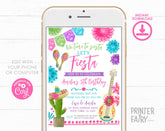 Editable Fiesta Birthday Invitation, Mexican Theme (Digital Download)