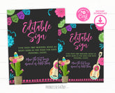 Fiesta Birthday Party Sign, Editable Mexican Decor (Digital Item)