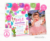 Editable Fiesta First Birthday Invitation with Photo (Digital Download)