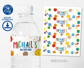 Editable Space Birthday Water Bottle Label, Galaxy Theme (INSTANT DOWNLOAD)