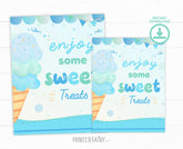 Ice Cream Birthday Party Sign, Sweet Treats Decor (Instant Download)