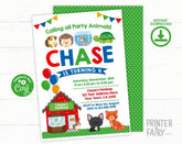 Pet Shop Birthday Invitation, Editable Animal Party (Digital Invitation)