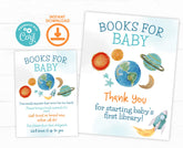 Space Baby Shower Books for Baby Sign, Editable Template (Digital Download)