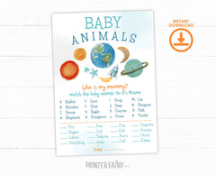 Space Baby Shower Games Pack, Outer Space Theme (Digital Download)