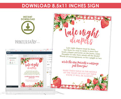 Strawberry Baby Shower Games, Girl Sprinkle Activities (Digital Download)