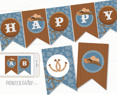 Editable Rodeo Birthday Banner, Wild West Garland (Digital Download)