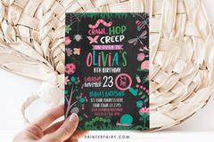 Bugs Birthday Invitation, Creepy Crawlers Party (Digital Invite)