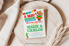 Fiesta Baby Shower Invitation, Editable Baby Muchacho (Digital Download)