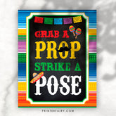 Fiesta Photo Booth Sign, Mexican Party Decorations (Instant Download)