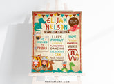 Viking Birthday Milestones Board with Dragon Photo (Instant Download)