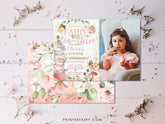 Editable Fairy Tea Party Invitation, Whimsical Floral, 3rd Birthday (Digital Item)