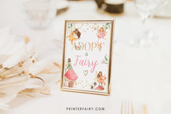 Fairy Adoption Sign and Certificate, Floral Garden Party (Digital Sign)