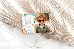 Editable Two Wild Invitation with Picture. Edit yourself in Corjl