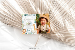 Safari Animals Editable Birthday Invitation with Photo