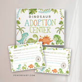 Dinosaur Adoption Sign and Certificate (Instant Download)