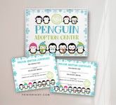Penguin Adoption Center Sign and Certificate (Digital Files)