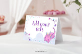 Girl Dragon Birthday Party Food Tents, Printable Table Signs (Digital Download)