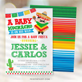 Fiesta Baby Shower Invitation, Editable Baby Muchacho (Digital Download)