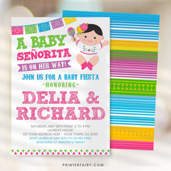 Fiesta Baby Shower Invitation, Little Señorita, Editable (Instant Download)