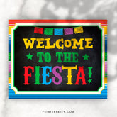 Welcome to the Fiesta Sign, Colorful Printable (Instant Download)