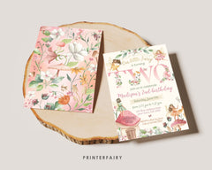 Editable Fairy 2nd Birthday Invitation: Floral Garden (Instant Download)