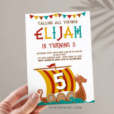 Editable Viking Birthday Invitation, Dragon Party Invite (Digital)