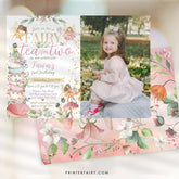 Fairy Tea Party Invitation, Floral 2nd Birthday (Editable Digital Download)