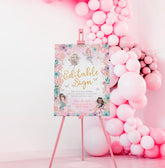 Fairy Ballerina Editable Welcome Sign, Floral Birthday Party (Digital Download)