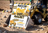 Construction 1st Birthday Invitation, Dump Truck, Editable Template (Digital Download)