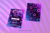 Neon Karaoke Birthday Party Invitation: Editable, Instant Download