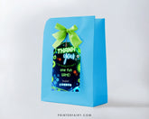 Neon Party Thank You Tags: Arcade, Bowling, Editable Template (Instant Download)