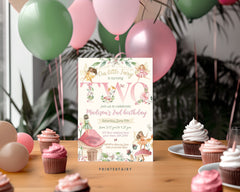 Editable Fairy 2nd Birthday Invitation: Floral Garden (Instant Download)