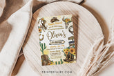 Rustic Cowgirl Birthday Invitation: Wild West Rodeo Party (Instant Edit)