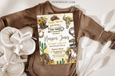 Rustic Cowgirl Baby Shower Invitation: Rodeo Western Theme (Editable, Digital Download)