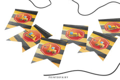 Construction Birthday Banner: Editable Truck Party Garland (Digital Download)