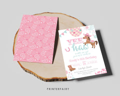 Disco Cowgirl Birthday Invitation, Horse Party, Editable (Digital Download)