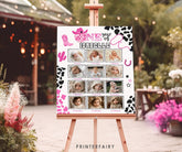Disco Cowgirl 1st Birthday Photo Board, Rhinestone Theme (Digital Download)