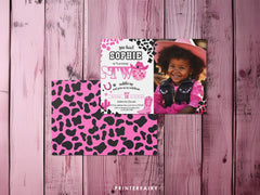 Cowgirl Disco 2nd Birthday Invitation with Photo (Digital)