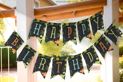 Editable Dinosaur Birthday Banner, Printable Party Decor (Instant Download)