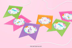 Editable Science Birthday Party Banner, Printable Bunting (Digital Download)