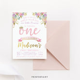 Princess First Birthday Invitation, Royal EDITABLE (Digital Download)