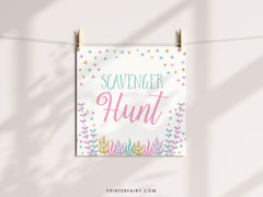 Mermaid Scavenger Hunt Game, Under the Sea Party (Digital Download)