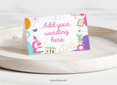 Editable Science Birthday Party Food Tents (Digital Download)