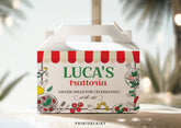 Italian Party Favor Box Label, Editable Treat Box (Digital Item)