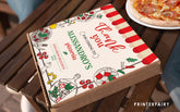 Pizza Box Printable Label, Italian Birthday Party Decor (Editable)