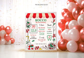 Italian First Birthday Milestones Board, Pizza Spaghetti Party (Printable Sign)
