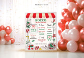 Italian First Birthday Milestones Board, Pizza Spaghetti Party (Printable Sign)